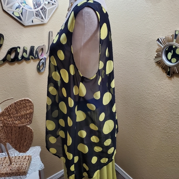 Daniel Rainn Polka Dot Shark Bite Hem Tank sz XL NwoT - Picture 5 of 8